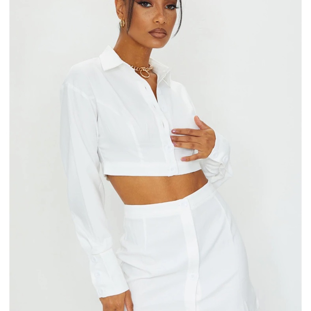 White crop top